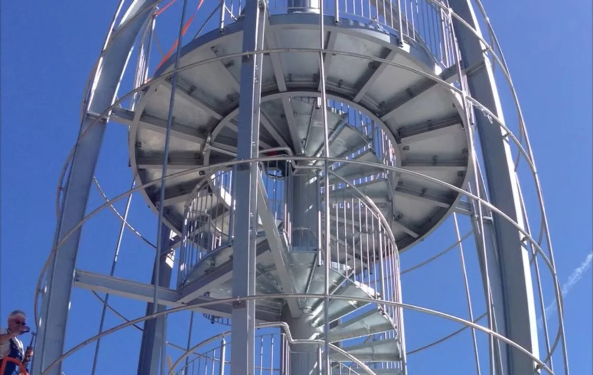 Staircase tower system swimming pool rocket, Kloten — Bocad reference project